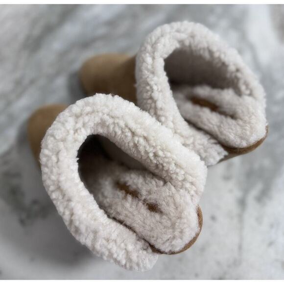 Isabel Marant Takita Shearling Suede Wedge Mule Slide On Shoes Size 37 - Picture 8 of 16